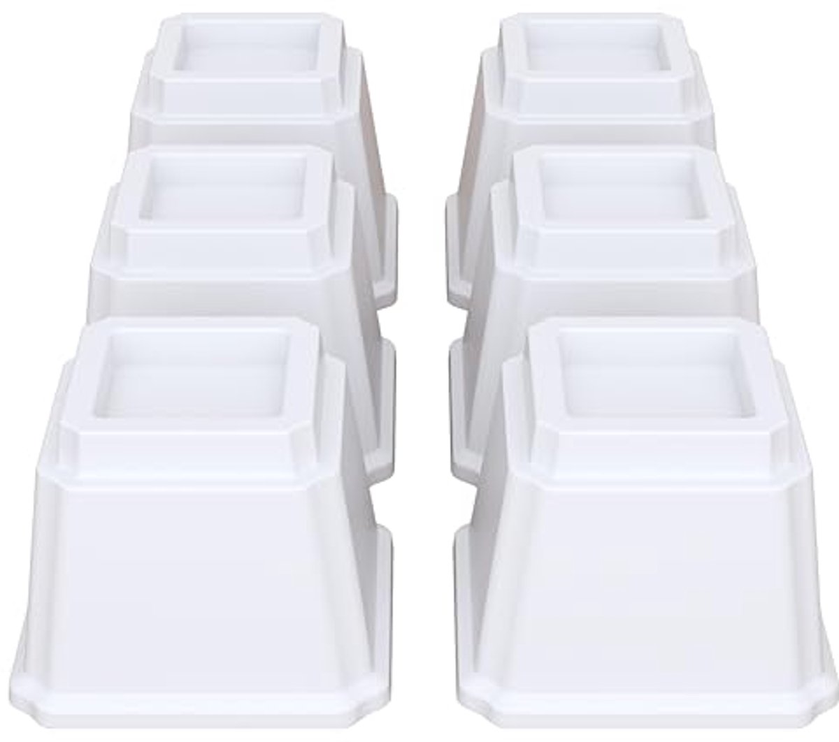 Bedverhogers 10 cm voor meubels - set van 6, zware kwaliteit