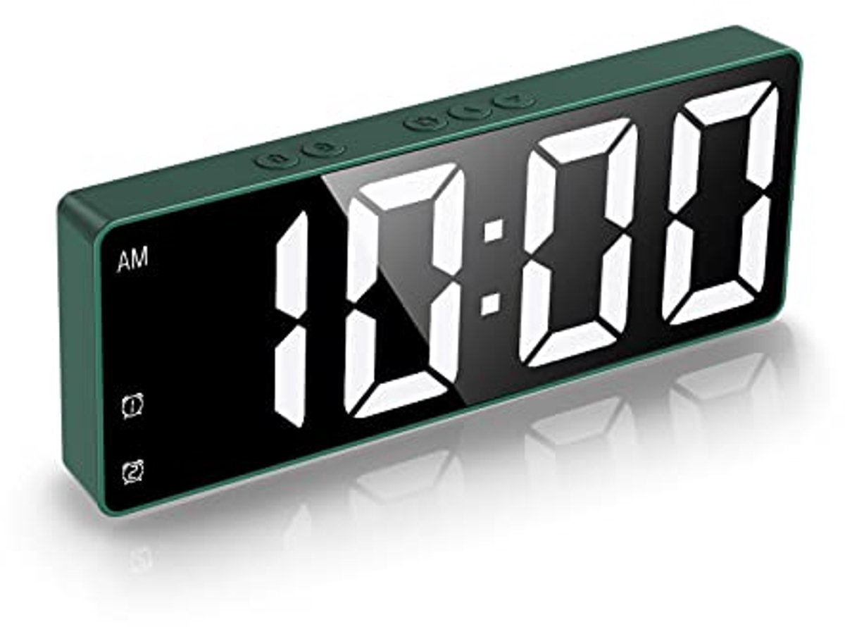 Digitale wekker met temperatuurweergave, led-klok voor thuis, slaapkamer en kantoor
