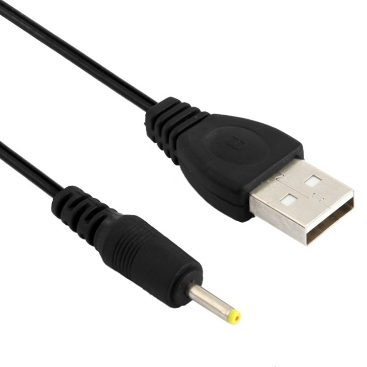USB-A (m) - DC plug 2,5 x 0,7mm (m) kabel / zwart - 1 meter