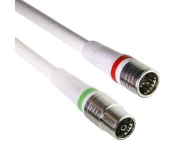 Coax aansluitkabel - IEC female recht  F-male recht, 1,5 meter - Technetix