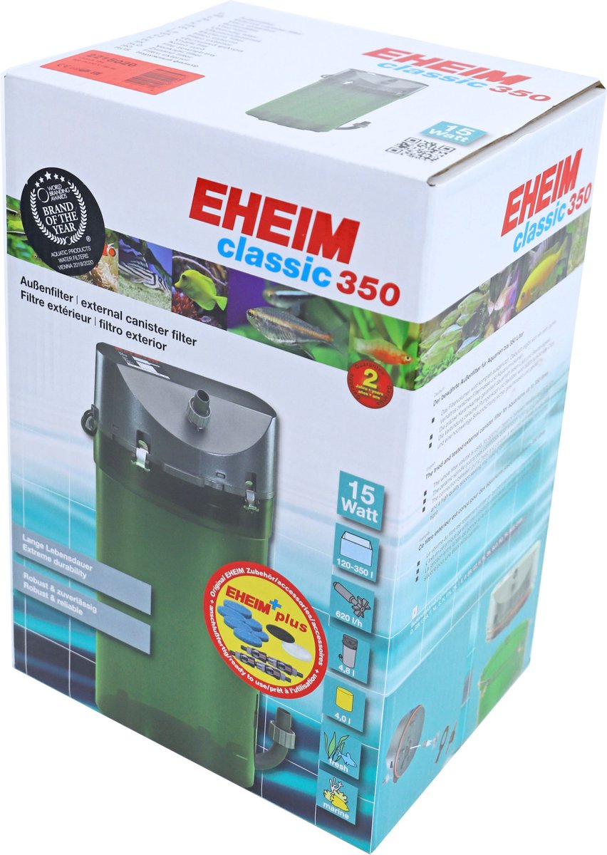 Eheim classic 350 - Buitenfilter - Met Filtermassa - 1 st