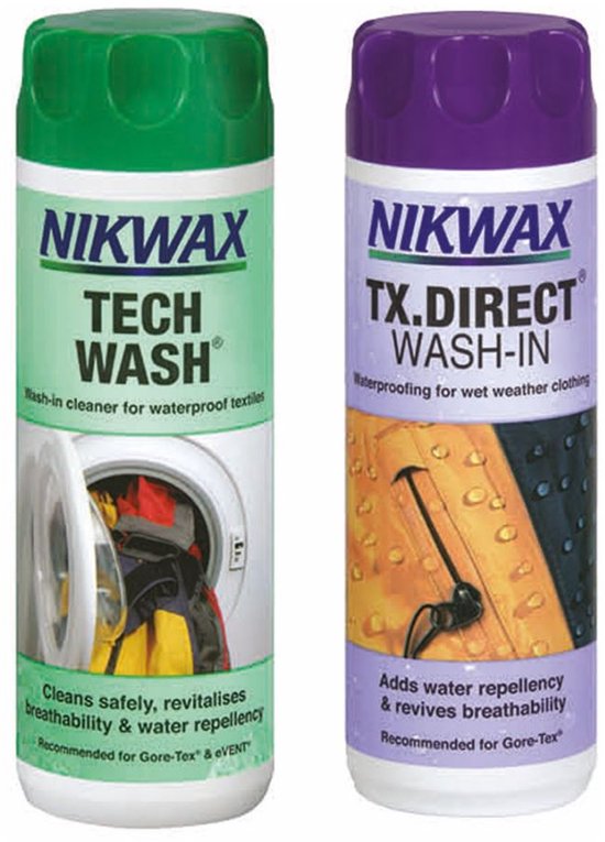 Nikwax Tech Wash & TX Direct voordeel set- impregneermiddel - wasmiddel - 2pack  - 300 ml