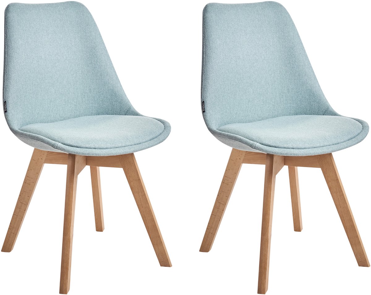 DAKOTA - Eetkamerstoel set van 2 - Mintgroen - Polyester