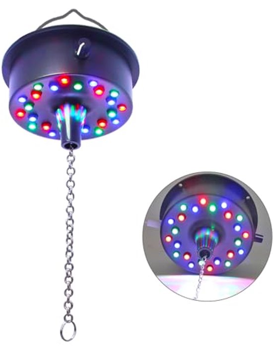 Disco Ball Motor 5 Rpm - 9 Rpm Verstelbare Roterende Balspiegel Motor Met 24 RGB LED Licht Voor 4 6 8 12 discobal Voor Party Decor Dj Band Bar Nachtclub KTV (niet
