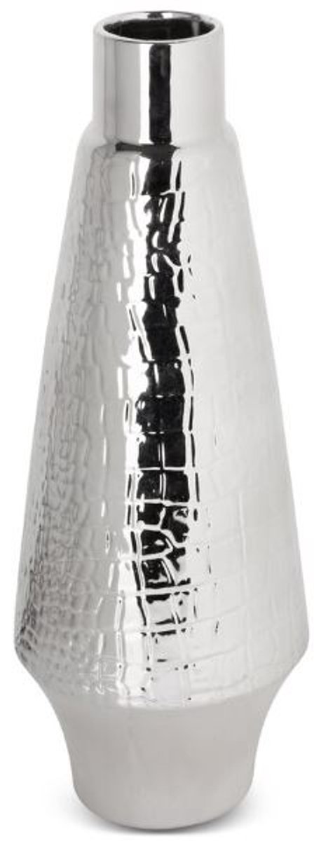 Decoratieve Dolomiet Vaas Erna - Zilverkleurig, 39 cm