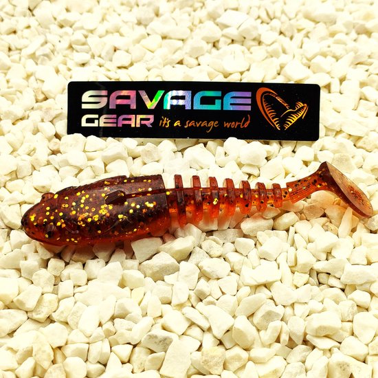 Savage Gear Gobster Shad 7,5cm - Motorolie - Vangt Baars, Snoek & Snoekbaars — afbeelding 4