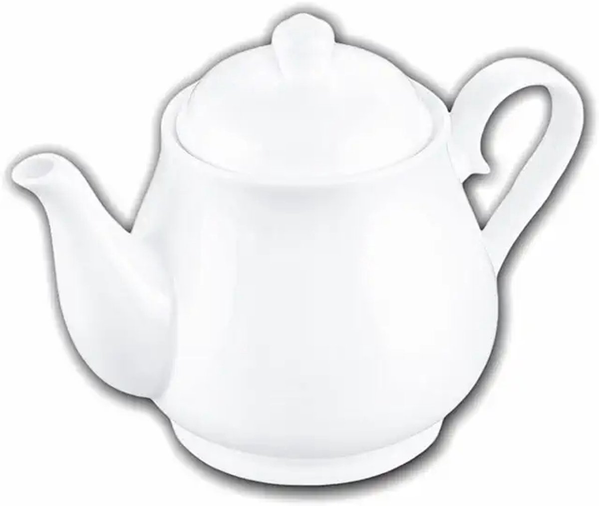 Wilmax - Olivia Porseleinen Theepot - Porselein met Geïntegreerd Filter – 850 ml – Elegante Witte Theepot – Vaatwasserbestendig Servies – Perfect Cadeau voor Theeliefhebbers – 1 stuk