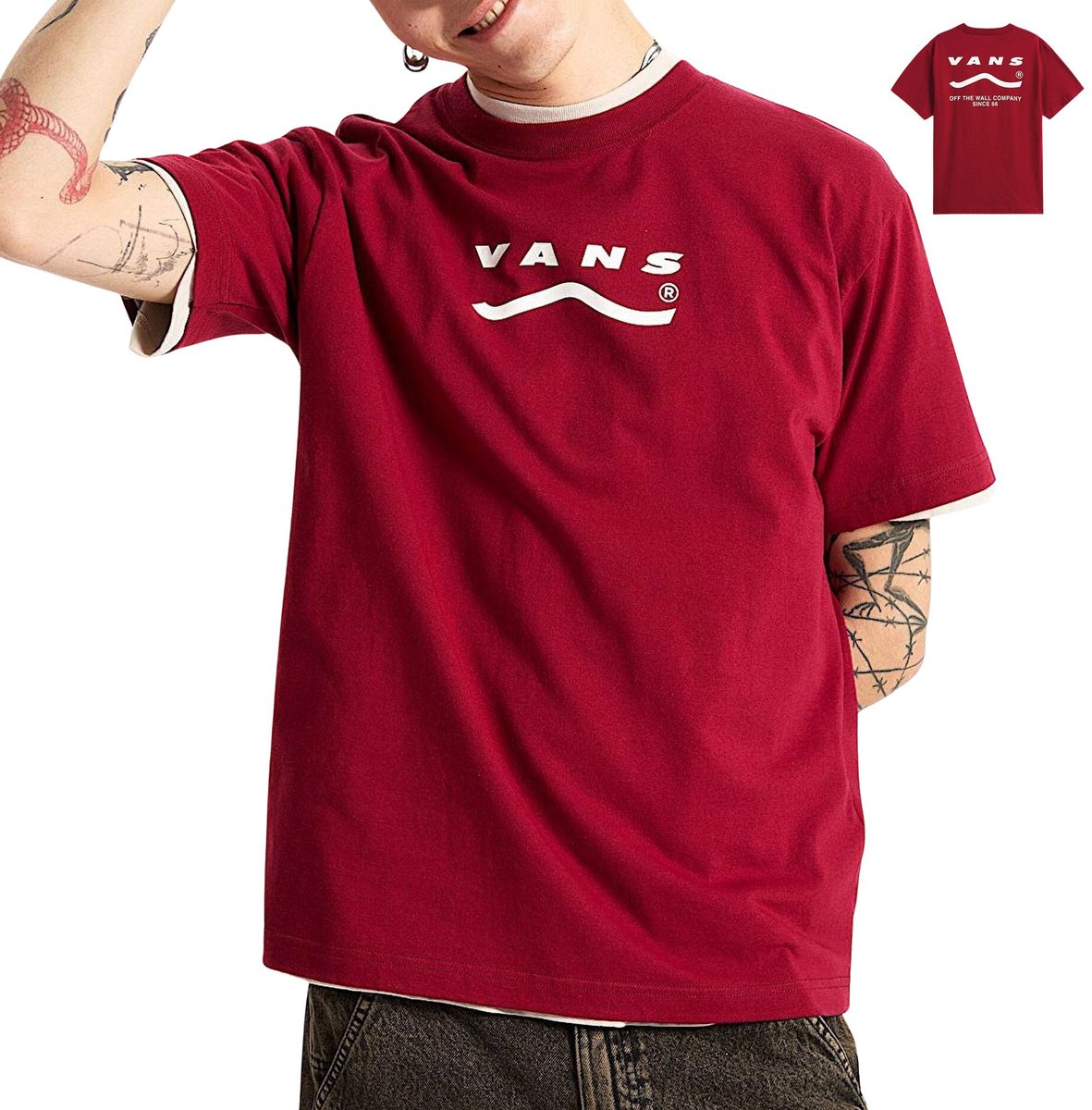 Vans Determined SS Shirt Heren Rood