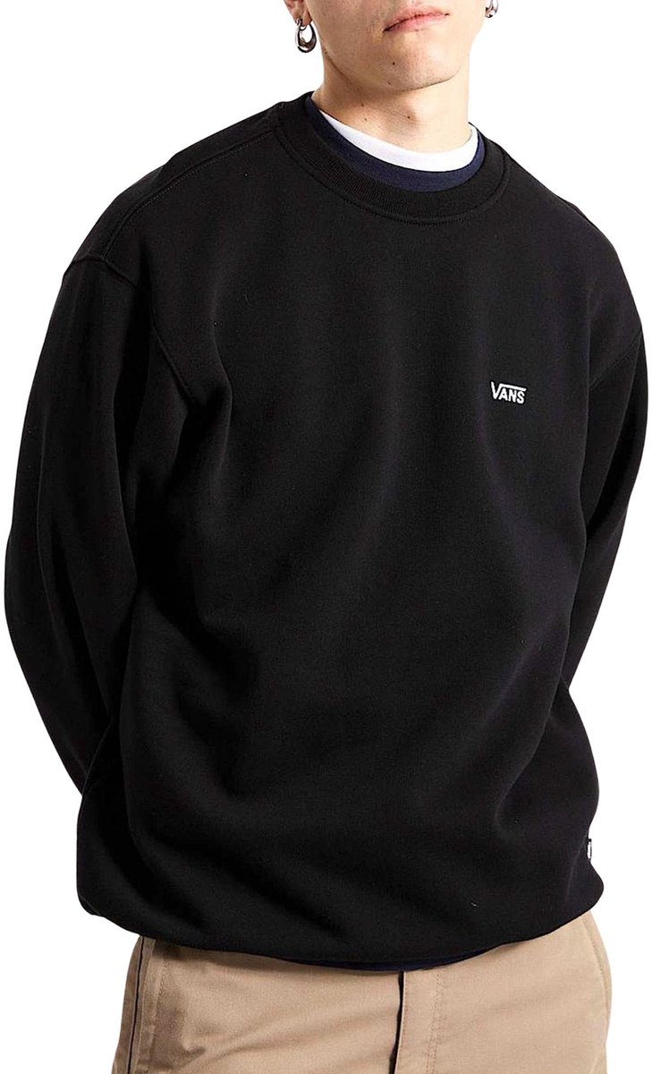 Vans Left Chest Crew Sweater Heren Zwart