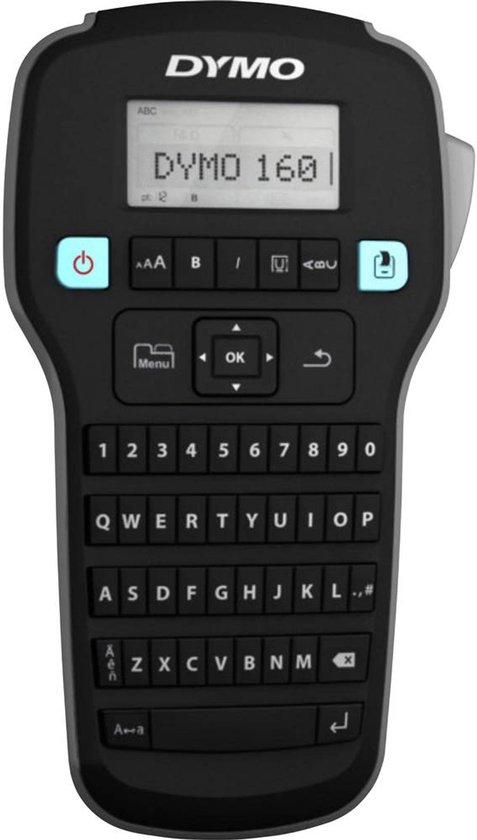 DYMO LabelManager 160-labelmaker | Draagbare labelprinter met QWERTY-toetsenbord | Inclusief zwart-wit D1-etiketten (12 mm) | Voor thuis en op kantoor
