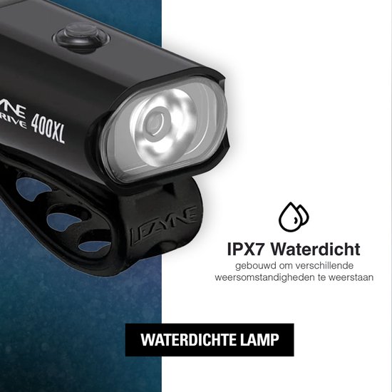 Lezyne Mini Drive 400XL + KTV Drive - Fietsverlichting Set - USB Oplaadbaar Fietslicht Voor en Achter - Waterdichte fietslampjes - 5 Standen - Zwart van Lezyne — afbeelding 3