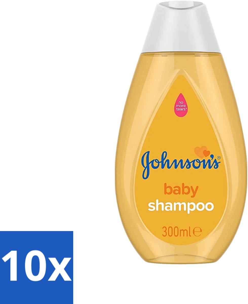 10 x Johnson's - Baby Shampoo - Zacht Voor De Ogen - 300 ml - Baby Shampoo - Baby Haar Verzorging - Zacht Voor De Ogen - No More Tears - Hypoallergeen Shampoo