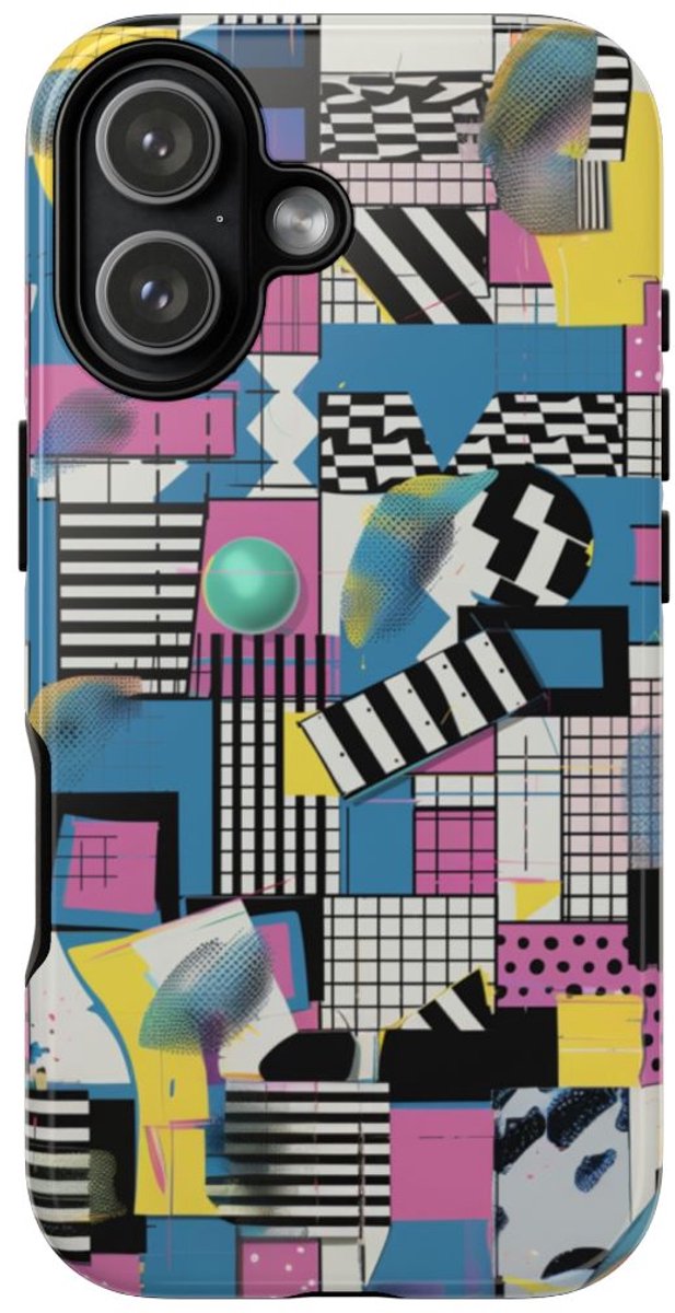 Kleurrijk Geometrisch Abstract Patroon – Telefoonhoesje Geschikt voor iPhone 17
