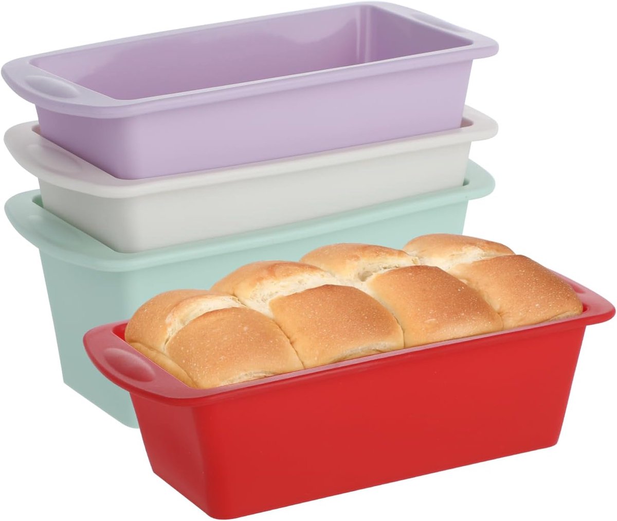 Set van 4 veelzijdige mini siliconen bakvormen voor heerlijke desserts