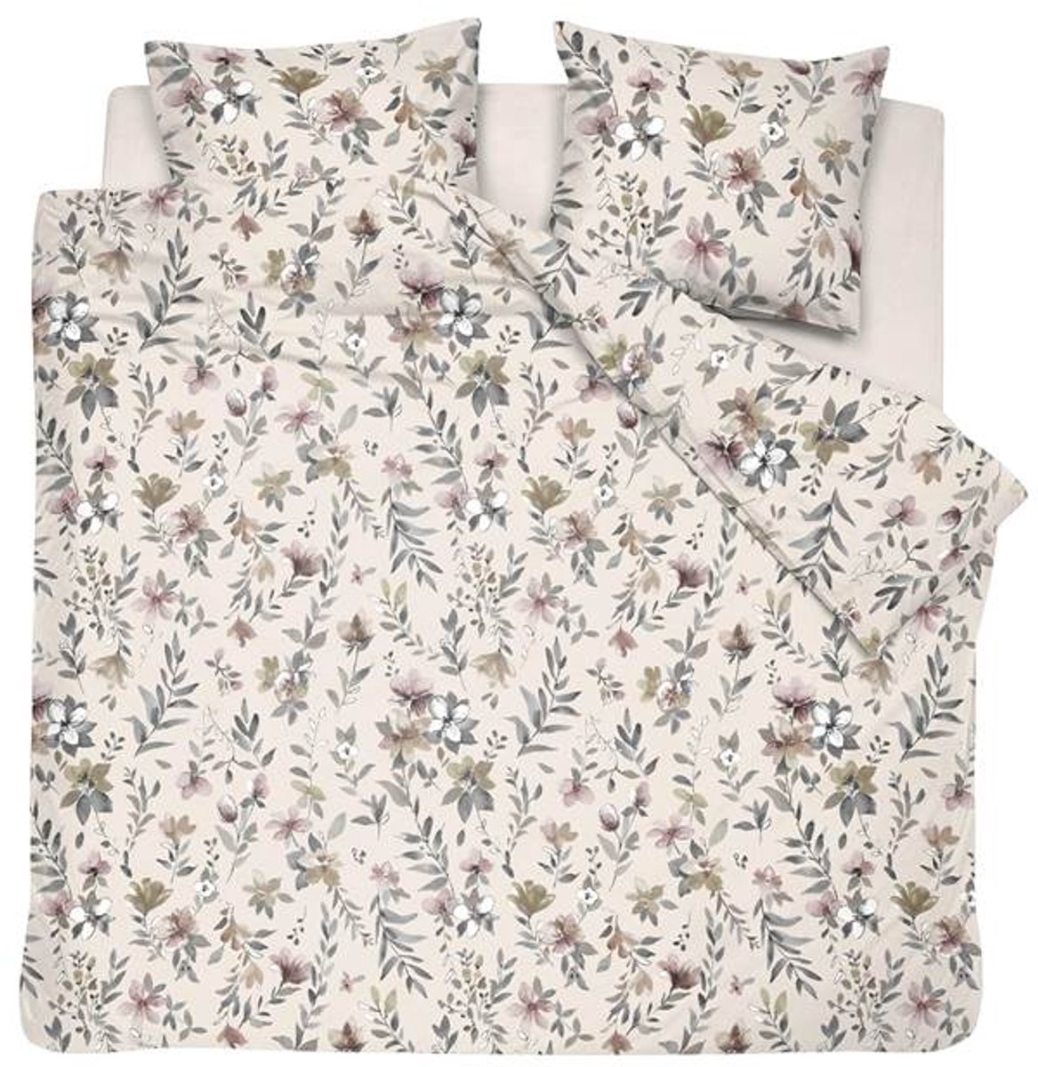 Cinderella Botanica Dekbedovertrek - Tweepersoons - 200x200/220 cm - Beige