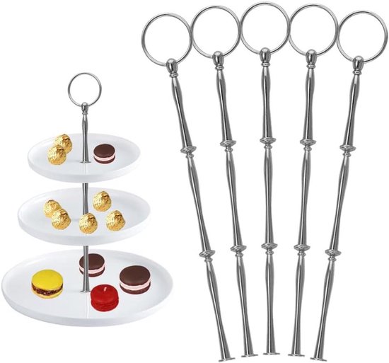 Allecto plus - Etagère stangen bouwpakket met boor - Set van 5 etagères