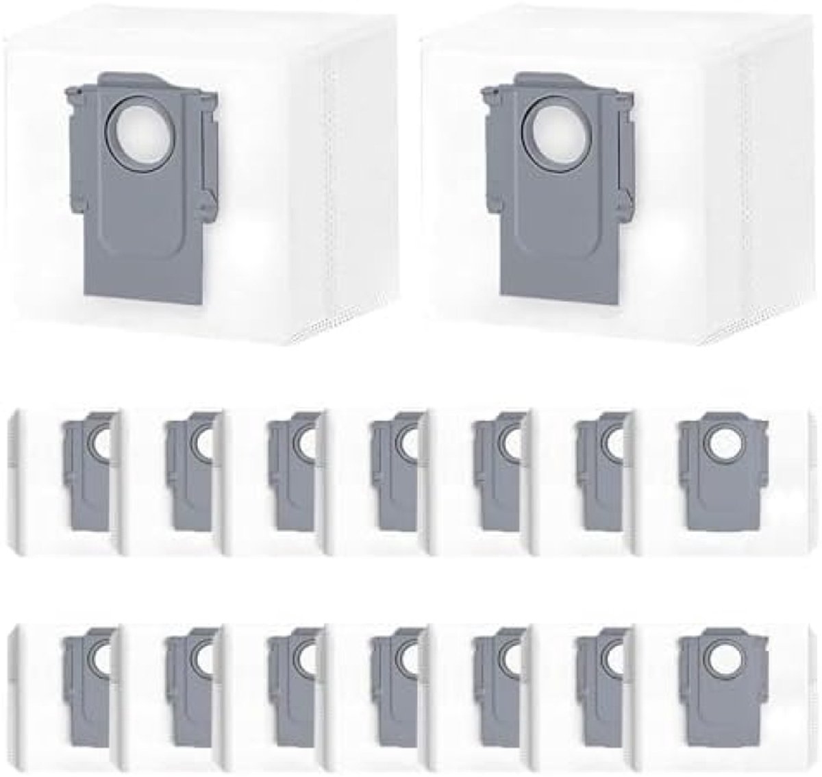 PromoHome 16 stuks stofzakken voor robotstofzuigers - 3L capaciteit - Hoge filtratie efficiëntie - Universele compatibiliteit met diverse modellen