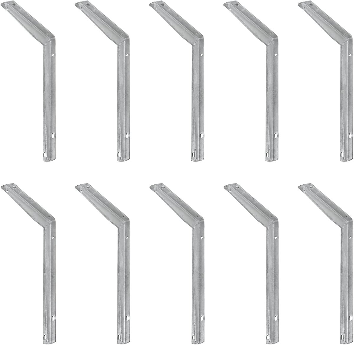 siwitec T-profielconsole 300 x 550 x 40 mm van thermisch verzinkt staal in een set van 10, plankconsole, zware console met een draagvermogen van 300 kg