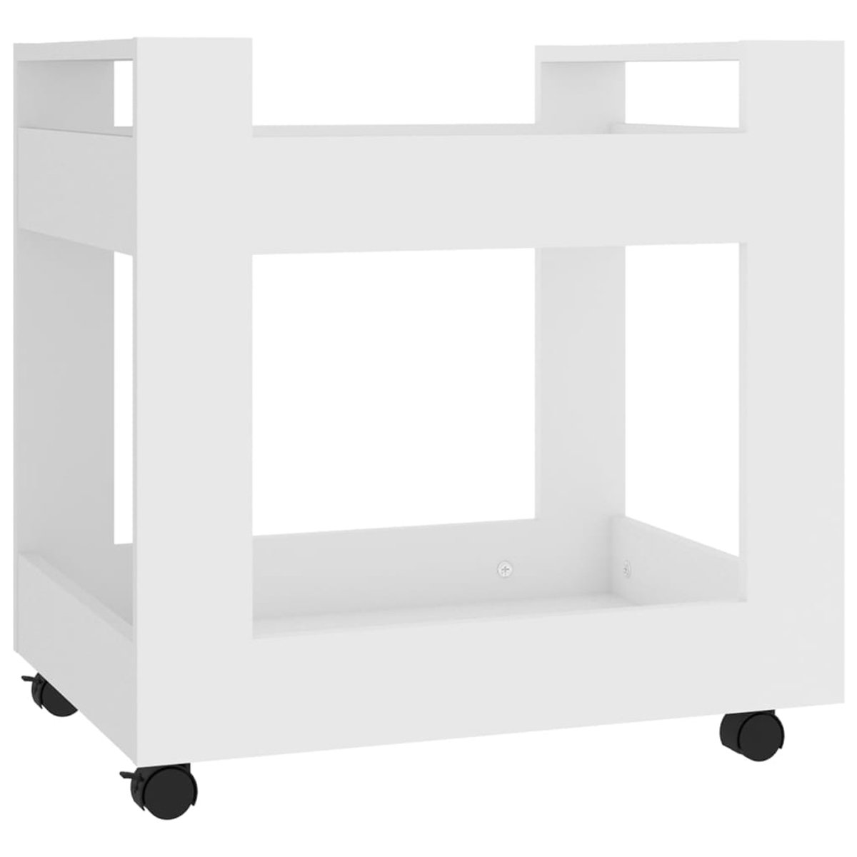 vidaXL - Bureaukastje - 60x45x60 - cm - bewerkt - hout - wit