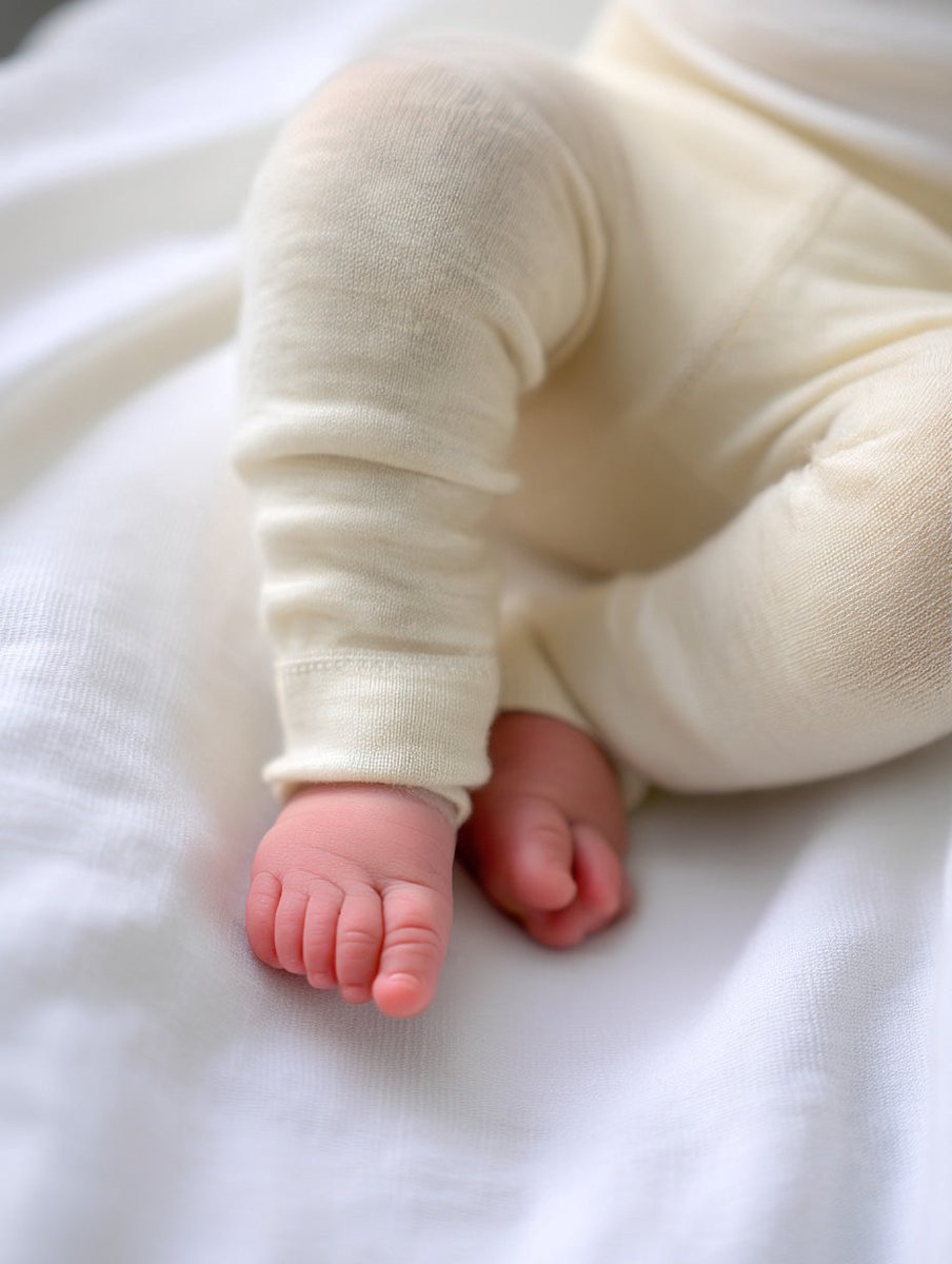 Wollen Baby broekje -Merinowol - Naturel 104