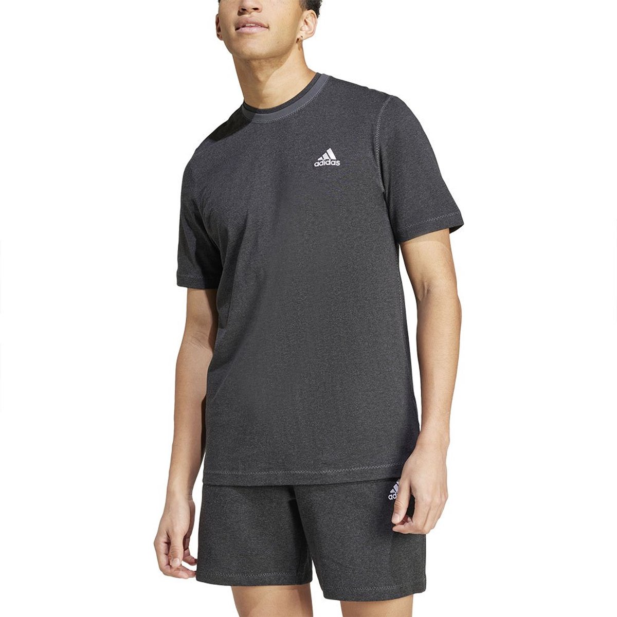 Adidas Melange T-shirt Met Korte Mouwen S Regular Man Zwart