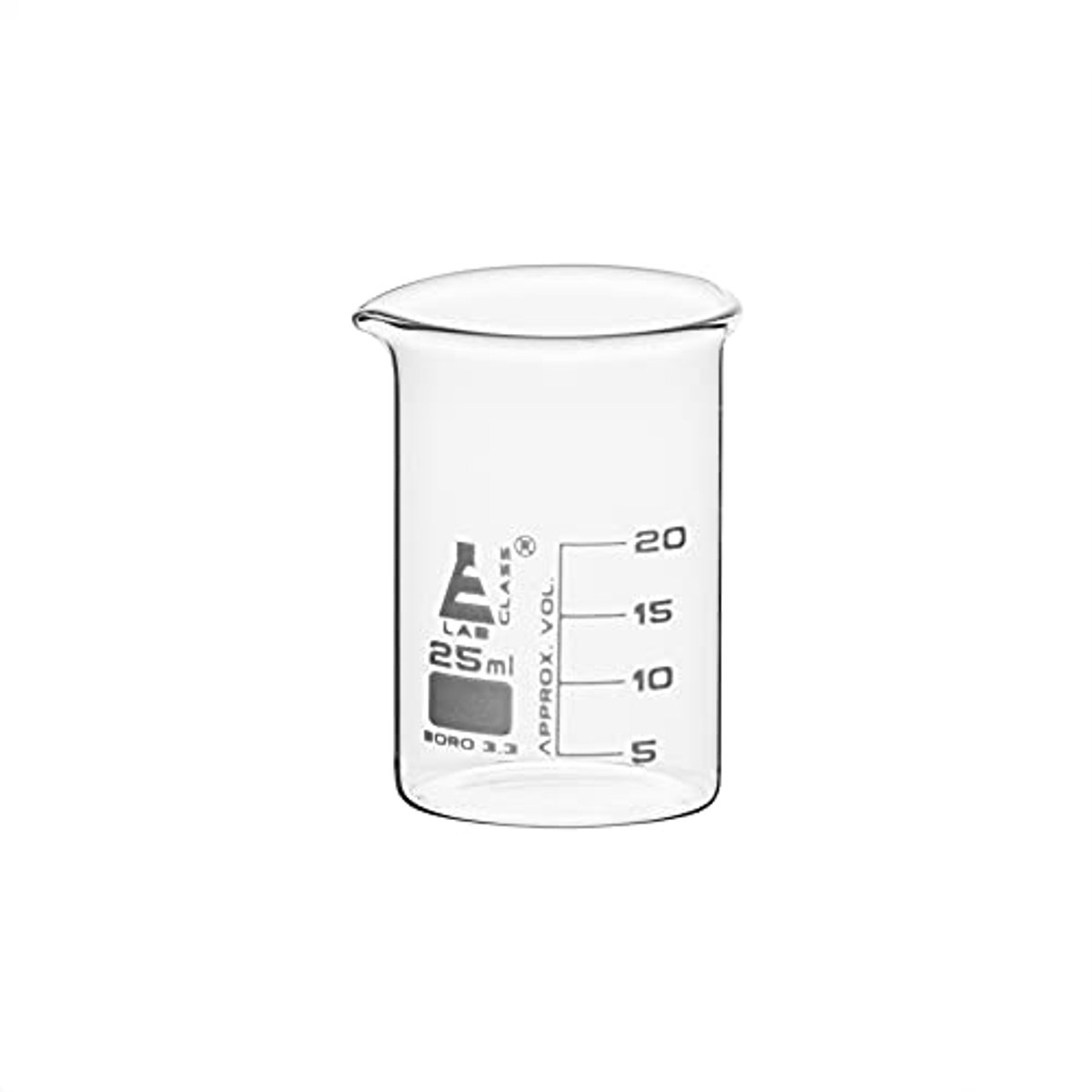 Borosilicaatglas Bekers 12-25 ml - Lage Vorm Afgestudeerd