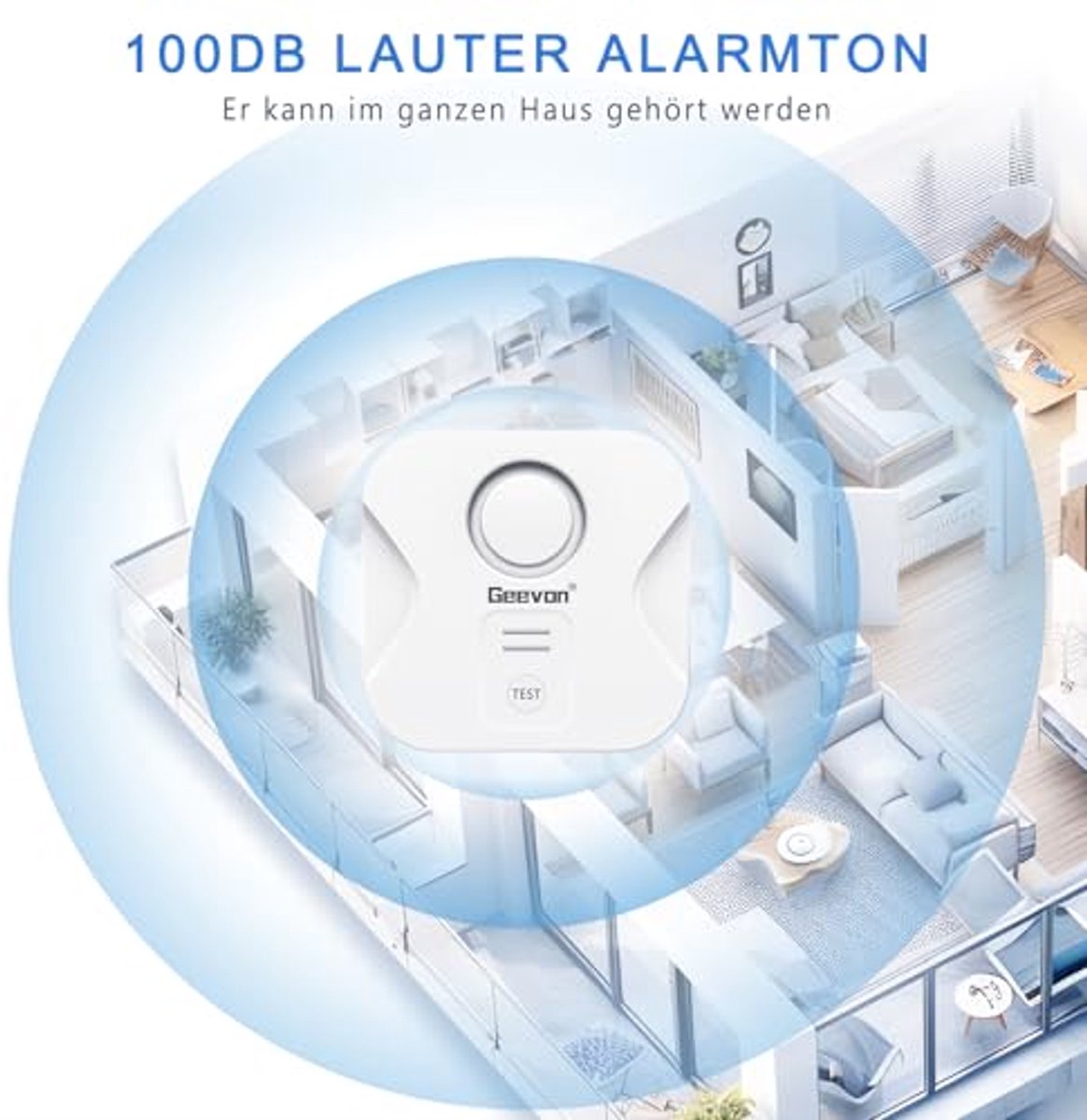 Watermelder 100 dB - Batterij Aangedreven Watersensor voor Kelder, Badkamer en Keuken