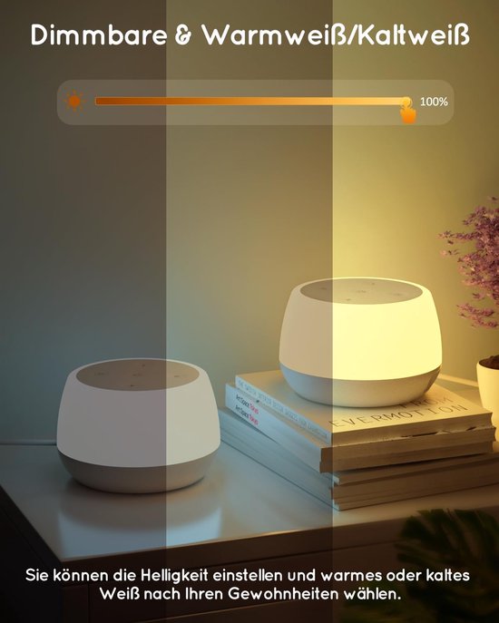 LED Bedside Lamp - Touch Dimmable - Set of 2 - Portable Table Lamp - Wireless - USB Rechargeable - Timer - Baby Night Light - RGB Colours - Voor Slaapkamer en Woonkamer - Kinderlicht — afbeelding 2