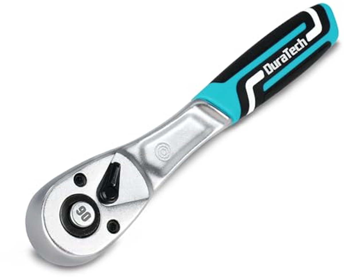 Ergonomische 1/4" Ratelhandgreep met 90 Tanden - Ideaal voor Krappe Ruimtes