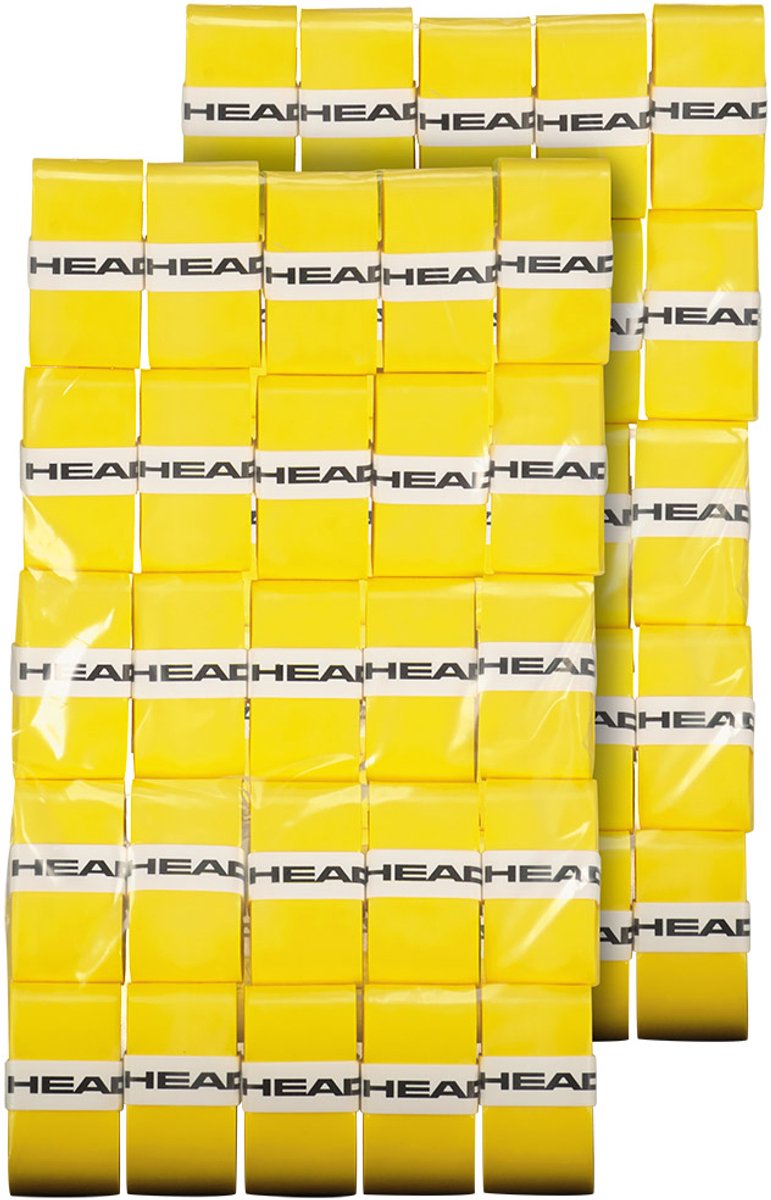 Head Racket Prime Tour Clear Polybag Tennis Overgrip 50 Eenheden Geel