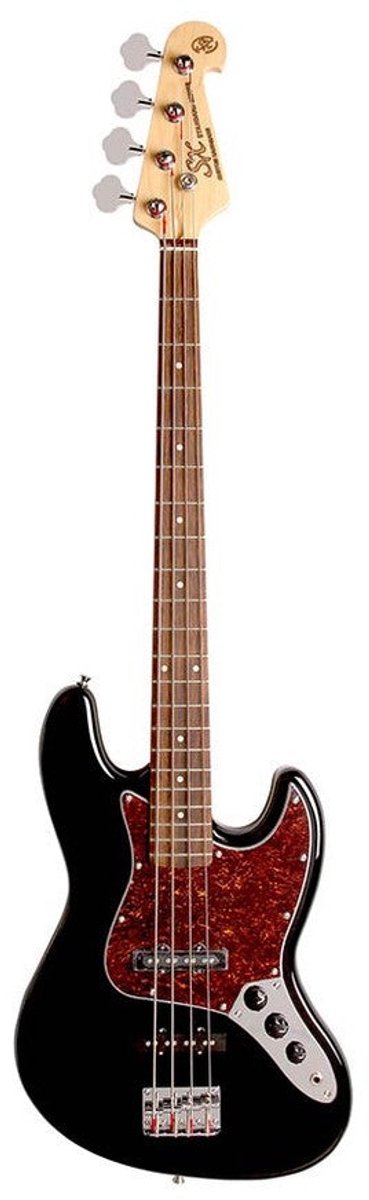 Elektrische basgitaar - SX BD1/BK - Standard Series - J-Style - 4-snarig - Zwart - Inclusief tas