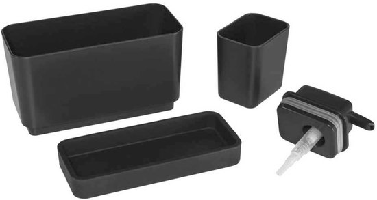 Brabantia SinkSide set pour organiseur espace évier, panier d'évier et distributeur de savon - Dark Grey