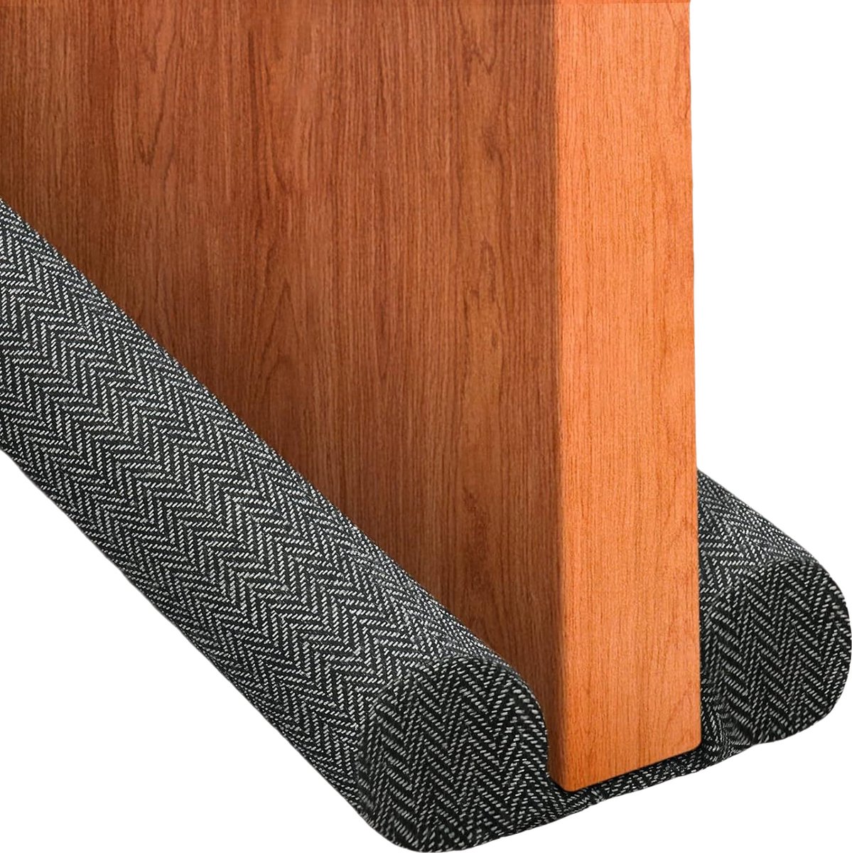 JeiibrZui Tochtstopper Voor De Deur - Draaistrip Voor De Onderkant Van De Deur - Winddicht En Geluidsdempend Verstelbare Klittenbandbevestiging - 1 Stuks - Toepassingen 30" Tot 36" Bruin