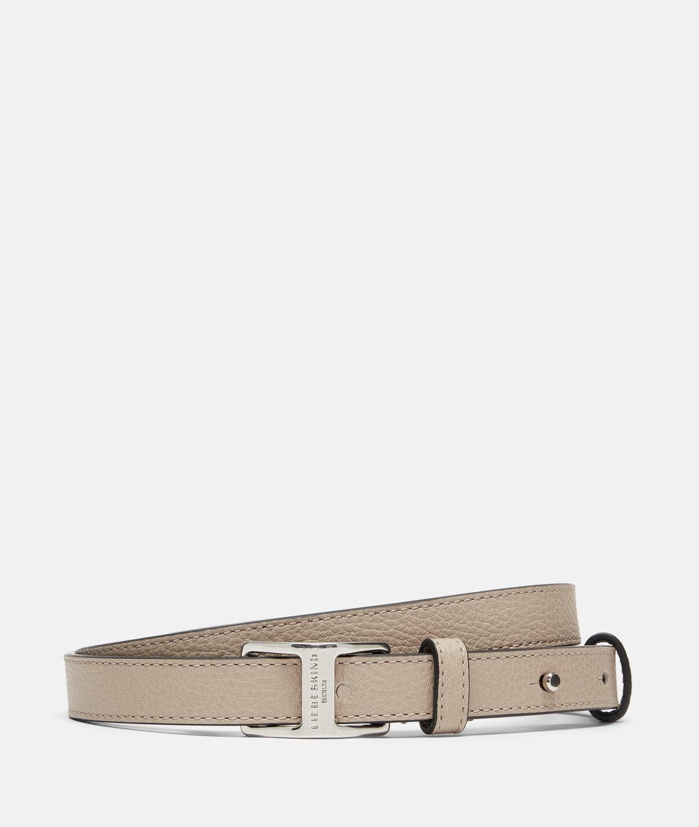 LIEBESKIND BERLIN Leren Riem Lora Small Pebble Belt 1,9 CM W105 Stone Beige