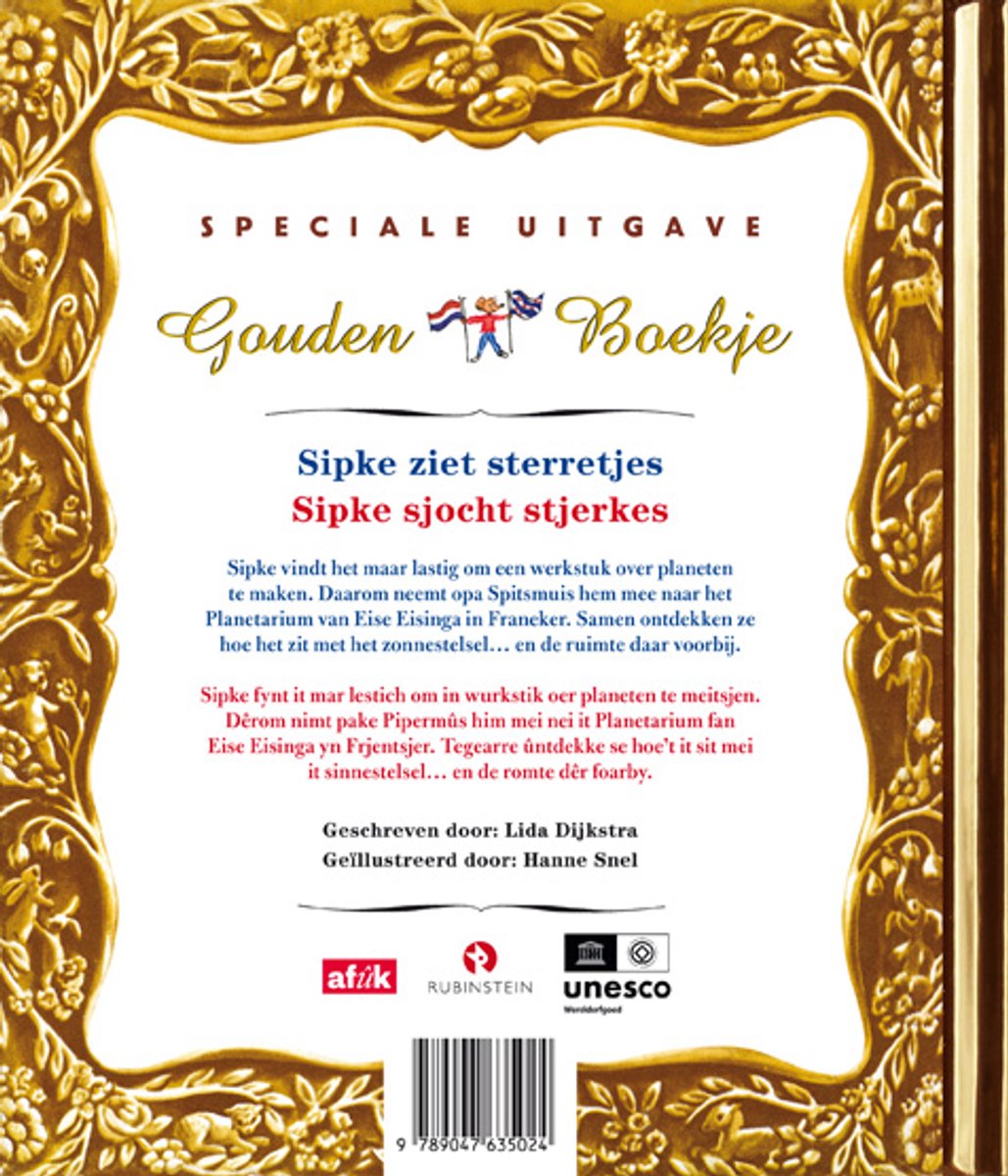 Gouden Boekjes - Sipke ziet sterretjes / Sipke sjocht stjerkes - back cover