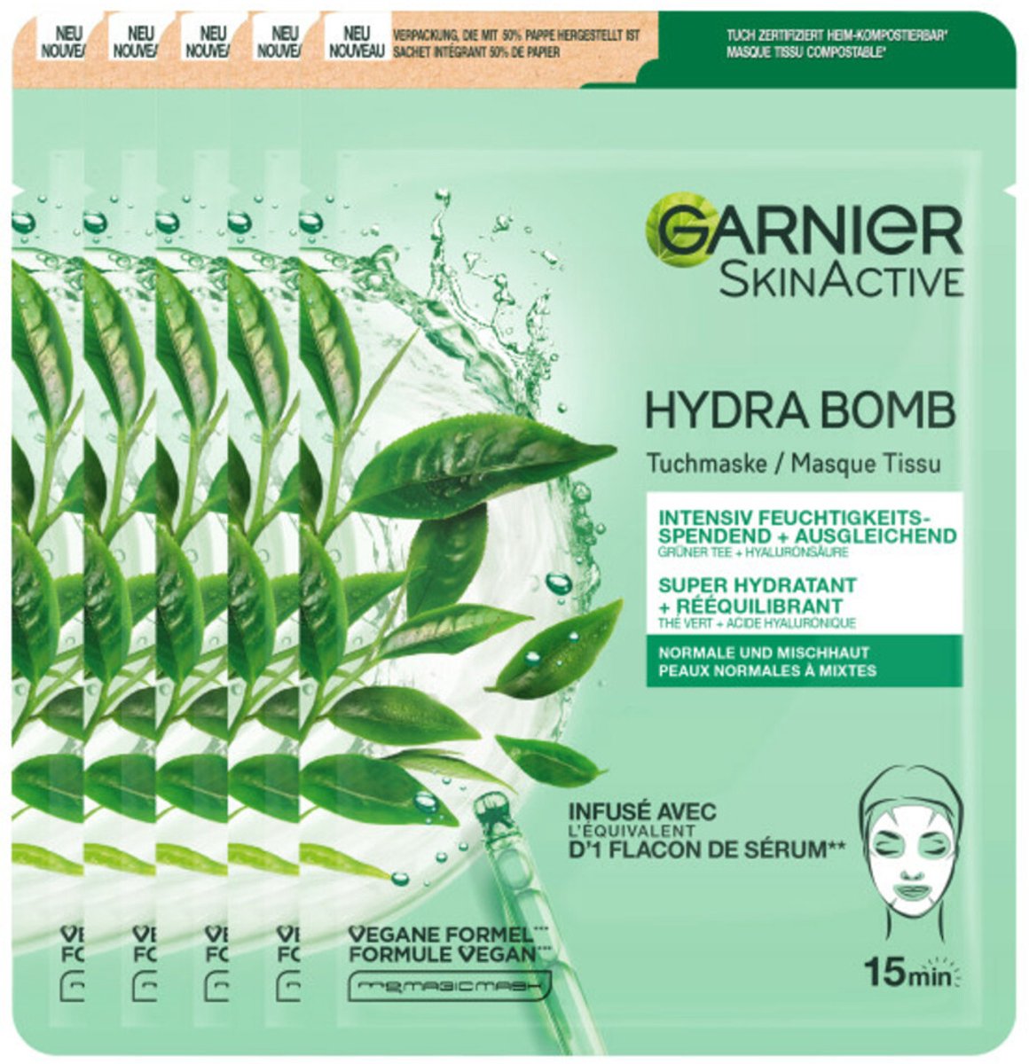 Garnier SkinActive Hydra Bomb Sheet Mask Groene Thee