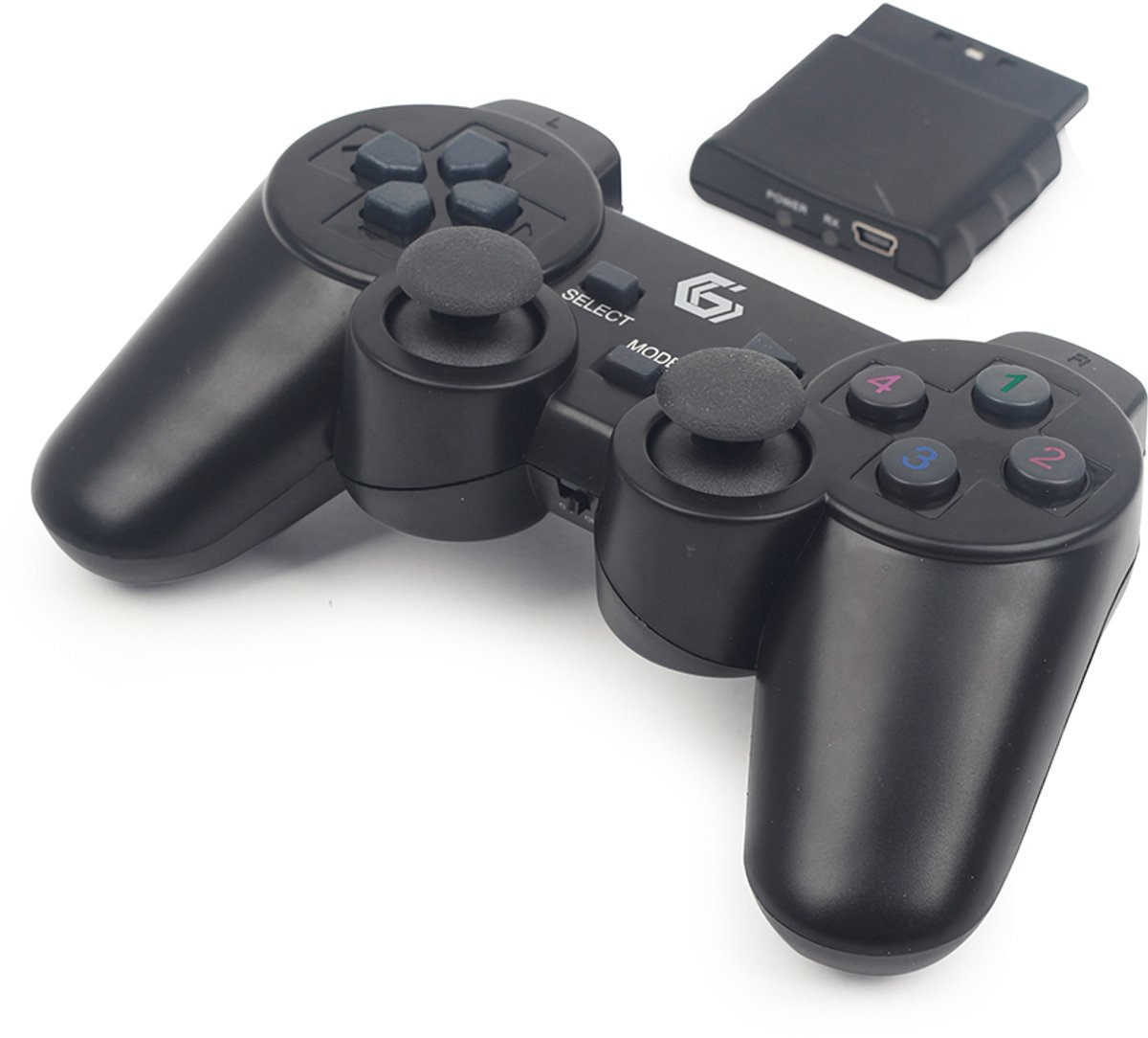 GMB Gaming Dual Vibration USB/PS2/PS3 GamePad - draadloos / zwart