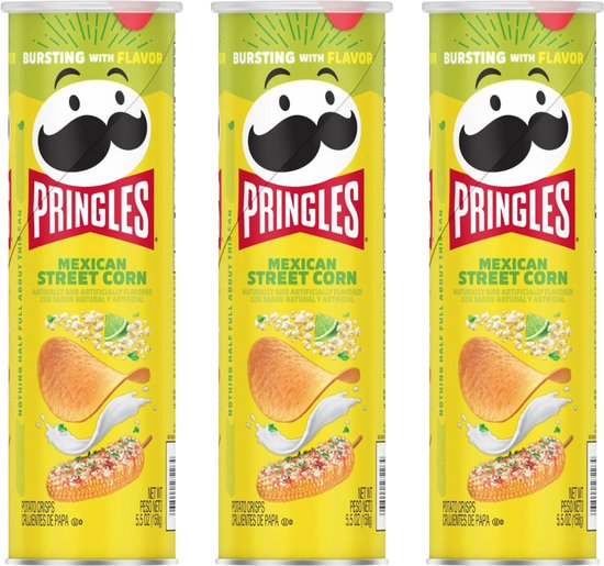 Pringles Mexican Street Corn - 3 x 158g - USA - Voordeel verpakking - Pringles