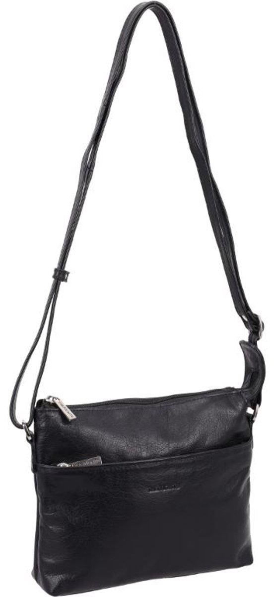 The Monte The Monte Crossbodytas Kleine Dames - Leer - Zwart