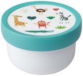 Boîte à fruits Mepal Campus – 300 ml – Fourchette à fruits incluse – Fermez hermétiquement – Boîte à goûter – Animal Friends