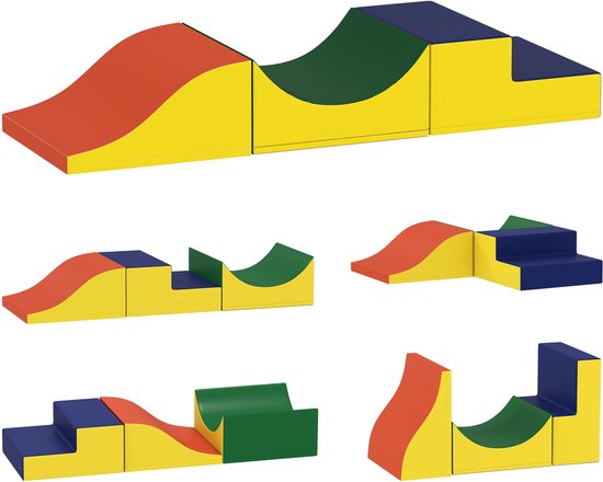 AIYAPLAY Aire de jeux souple pour Enfants , similicuir, mousse EPE, 141 x 45,7 x 20,3 cm, jaune