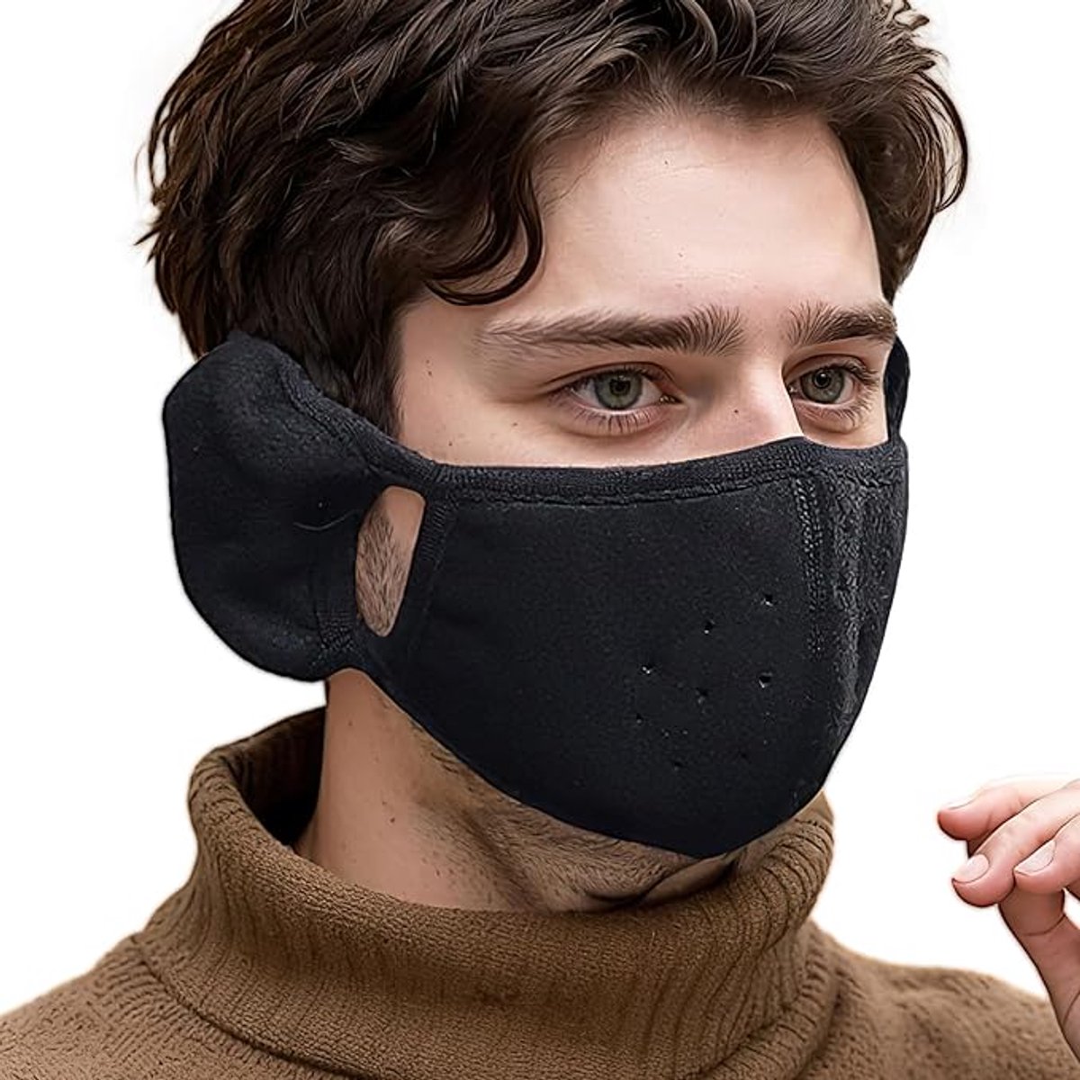 Daity Warm en winddicht gezichtsmasker met zachte oorkappen - oorkappen voor mannen en vrouwen, warme winteroorkappen, oorkappen en gezichtsmasker 2 in 1, oorkappen voor buiten