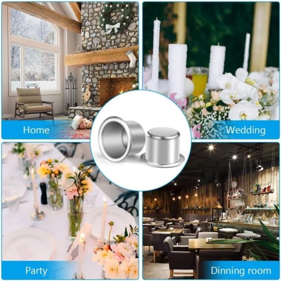 Zwarte Kandelaar Houder Set van 12 voor Taper Kaarsen, Decoratieve Kaarsenhouders Bulk Kaars Stok Houders Taper Kaars Houders voor Tafel Centerpiece Bruiloft Eetfeest Verjaardag Home Decor