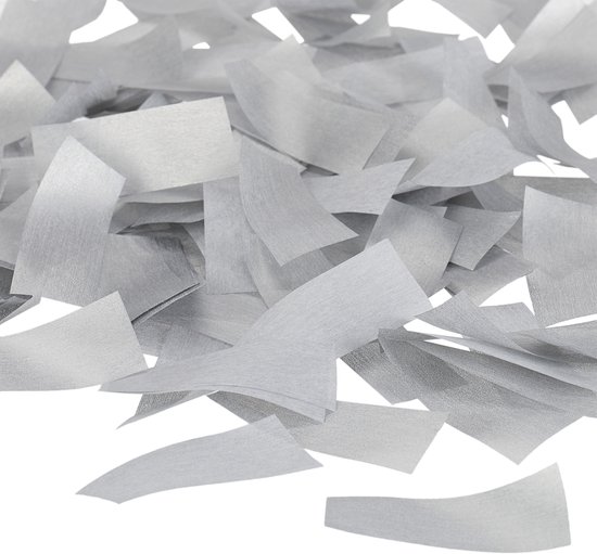 Relaxdays 10x canon à confettis 40 cm - papier - biodégradable - party popper argent