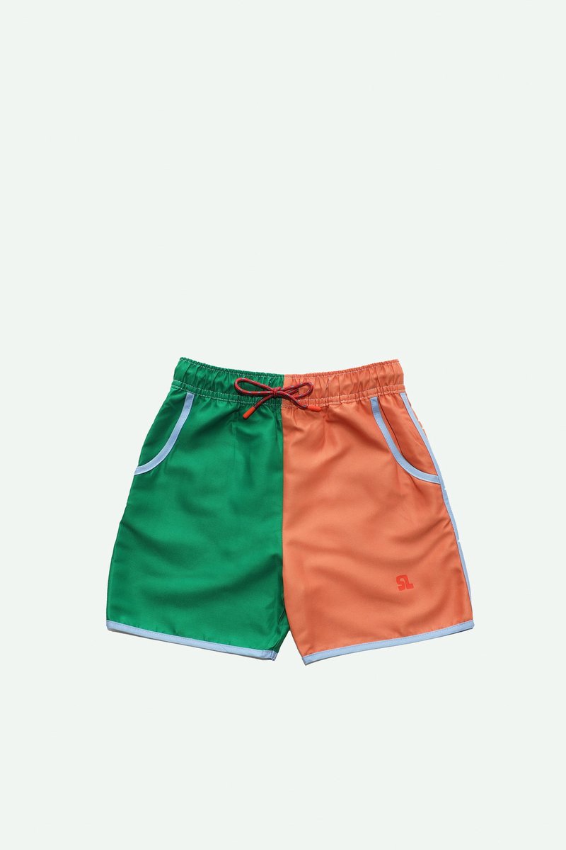 Sticky Lemon - zwemshorts - beter samen - golf groen + leren bal