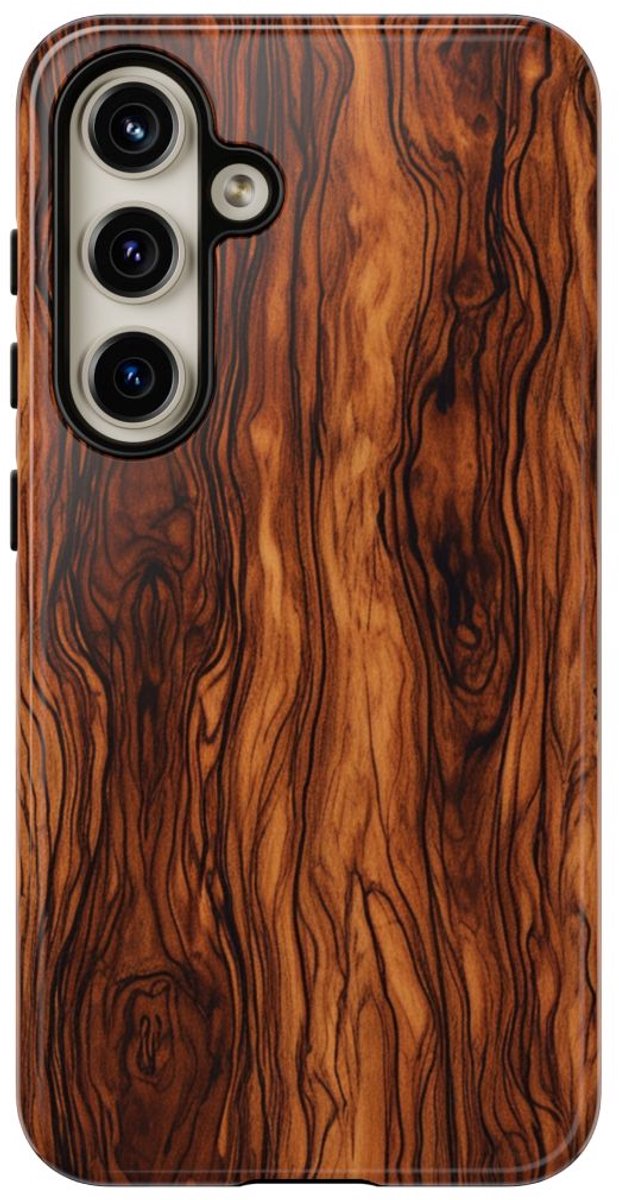Luxe Burlhoutstructuur – Telefoonhoesje Geschikt voor Samsung Galaxy S24