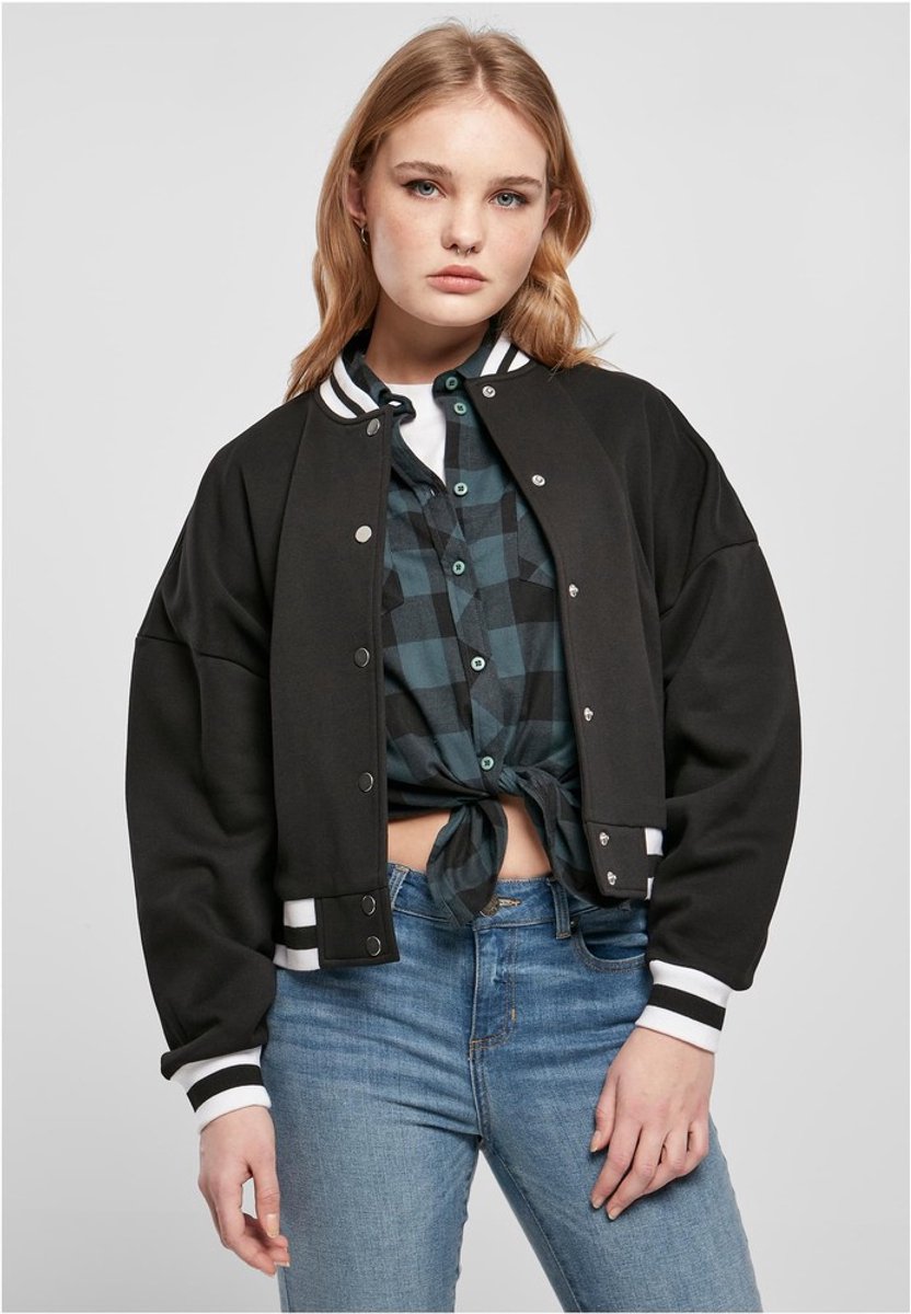 Urban Classics Vest Ladies College Jacket Tb5076 Dames Zwart