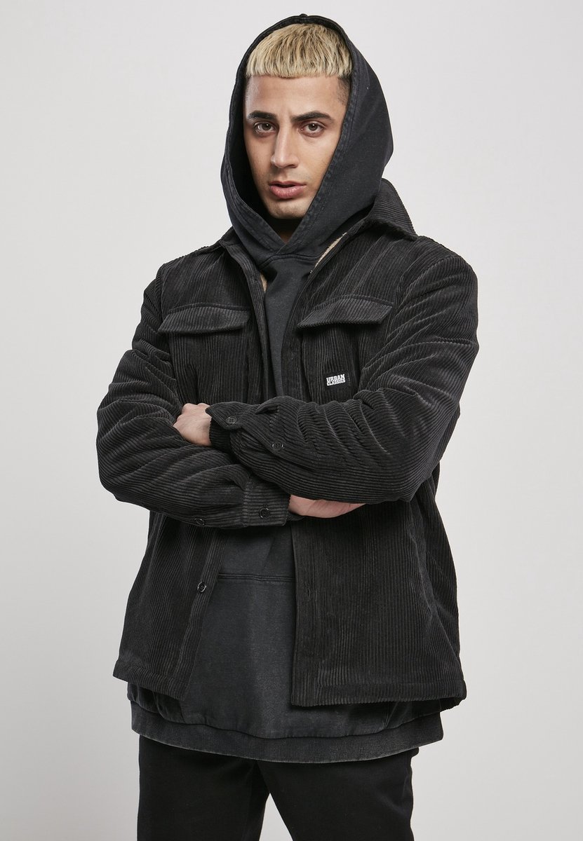Urban Classics Corduroy Shirt Jacket L Zwart