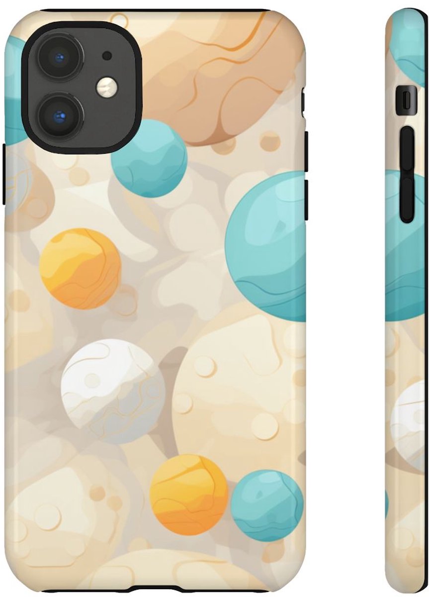 Kleurrijke Marmeren Bollenpatroon – Telefoonhoesje Geschikt voor iPhone 11