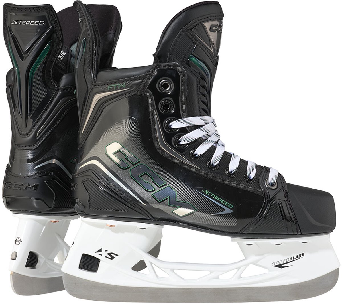 CCM - Jetspeed FTW - IJshockeyschaatsen - Schaatsen heren - Zwart - Lichtgewicht Constructie & Responsieve Energietransfer - Regular Fit - Maat EU 38.5